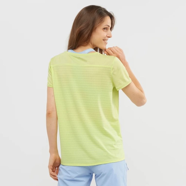 Lemon Salomon Outline Summer Short Sleeve Women's T-Shirts | IE QY3612